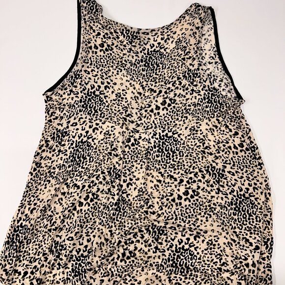 W5 Women's XL Animal Leopard‎ Print Sleeveless High Low Tank Top - Picture 9 of 9